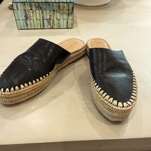 Sam Edelman black leather mules. Size 6. EUC.